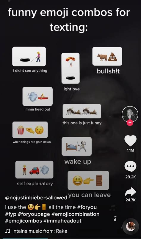 Log in to follow creators, like videos, and view comments. . Funny emoji combos tiktok